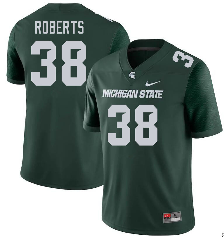 Men #38 Terry Roberts Michigan State Spartans College Football Jerseys Stitched Sale-Green